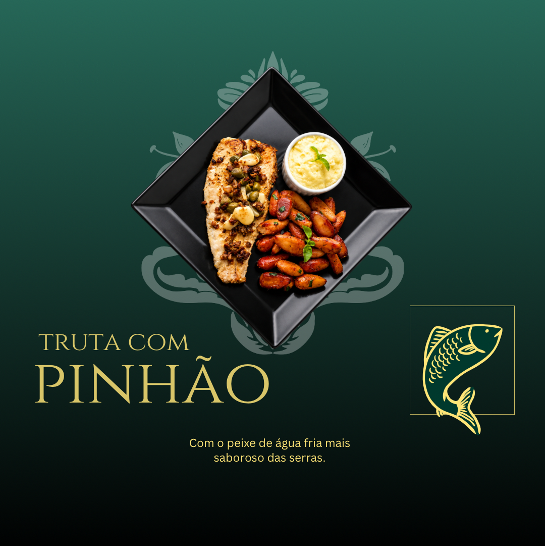Mizur Gastrobar — Fetuccine ao molho gorgonzola com medalhão de filé mignon